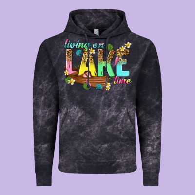 Living On Lake Time Vintage Hoodie Designed By Texasbilliewilder