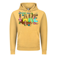 Vintage Mustard living on lake time Vintage Hoodie - texasbilliewilder