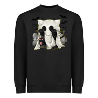 Black Ghost Cat Heavyweight Sweatshirt - texasbilliewilder