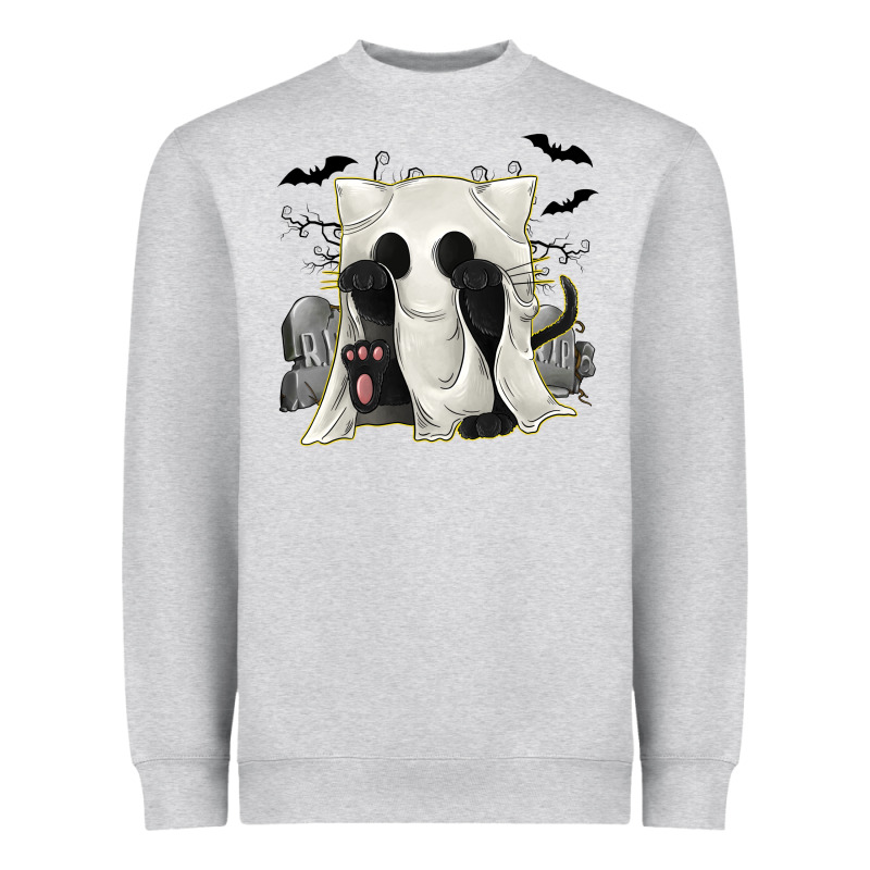 Ghost Cat Heavyweight Sweatshirt by texasbilliewilder | Teevron