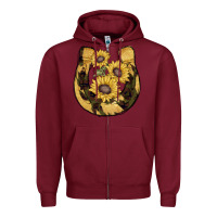 Burgundy horseshoe sunflower camouflage Zipper Hoodie - AdoDesignShop