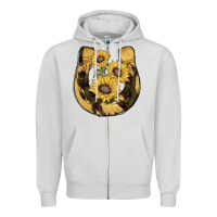 Dove Grey horseshoe sunflower camouflage Zipper Hoodie - AdoDesignShop