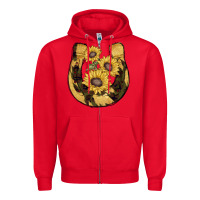 Red horseshoe sunflower camouflage Zipper Hoodie - AdoDesignShop