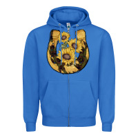 True Royal horseshoe sunflower camouflage Zipper Hoodie - AdoDesignShop
