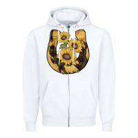 White horseshoe sunflower camouflage Zipper Hoodie - AdoDesignShop
