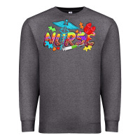 Charcoal Heather Autism Nurse Premium Sweatshirt - NancyCooperArtShop