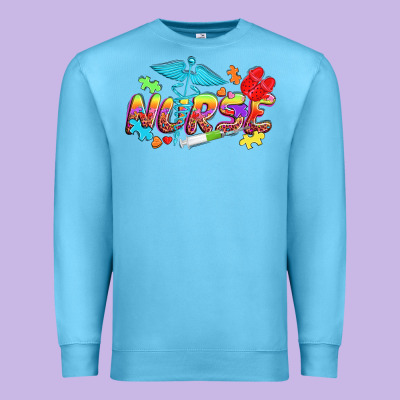 Autism Nurse Premium Sweatshirt Designed By Nancycooperartshop