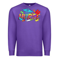 Purple Autism Nurse Premium Sweatshirt - NancyCooperArtShop