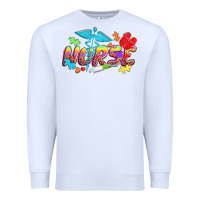 White Autism Nurse Premium Sweatshirt - NancyCooperArtShop