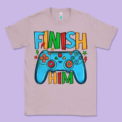 Finish Him Classic Tee Designed By Jahusdesignshop