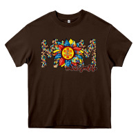Chocolate Brown mom autism Heavy Core Tee - RacoonDesign