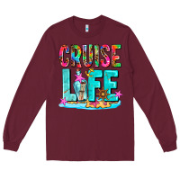 Burgundy cruise  life Long Sleeve Tee - AdoDesignShop