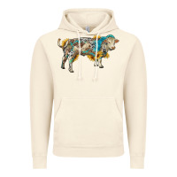 Vintage Artic charolais bull with sunflowers and gemstone western patterns Vintage Hoodie - RanaPortraitStore