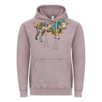 Vintage Zinc charolais bull with sunflowers and gemstone western patterns Vintage Hoodie - RanaPortraitStore