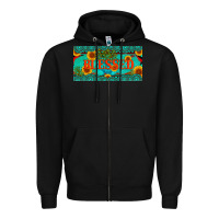 Black blessed turquoise gemstone cactus and sunflower licanse plate Zipper Hoodie - Artiststas