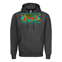 Charcoal Heather blessed turquoise gemstone cactus and sunflower licanse plate Zipper Hoodie - Artiststas