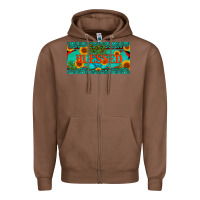 Chestnut blessed turquoise gemstone cactus and sunflower licanse plate Zipper Hoodie - Artiststas