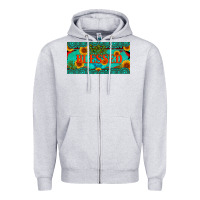 Heather Grey blessed turquoise gemstone cactus and sunflower licanse plate Zipper Hoodie - Artiststas