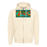 Sandshell blessed turquoise gemstone cactus and sunflower licanse plate Zipper Hoodie - Artiststas