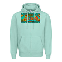 Seafoam blessed turquoise gemstone cactus and sunflower licanse plate Zipper Hoodie - Artiststas