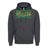 Smoke blessed turquoise gemstone cactus and sunflower licanse plate Zipper Hoodie - Artiststas