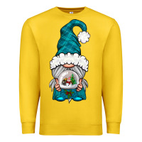 Lemon winter gnome with snow globe Premium Sweatshirt - NancyCooperArtShop
