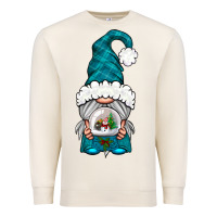 Sandshell winter gnome with snow globe Premium Sweatshirt - NancyCooperArtShop