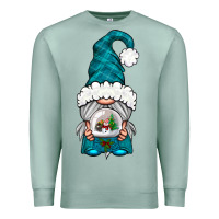 Seafoam winter gnome with snow globe Premium Sweatshirt - NancyCooperArtShop