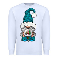White winter gnome with snow globe Premium Sweatshirt - NancyCooperArtShop