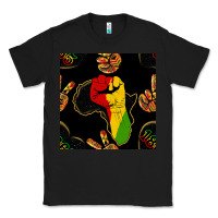 Black African Freedom Seamless Pattern Classic Tee - BundleAndBundleShop