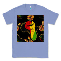 Colony Blue African Freedom Seamless Pattern Classic Tee - BundleAndBundleShop