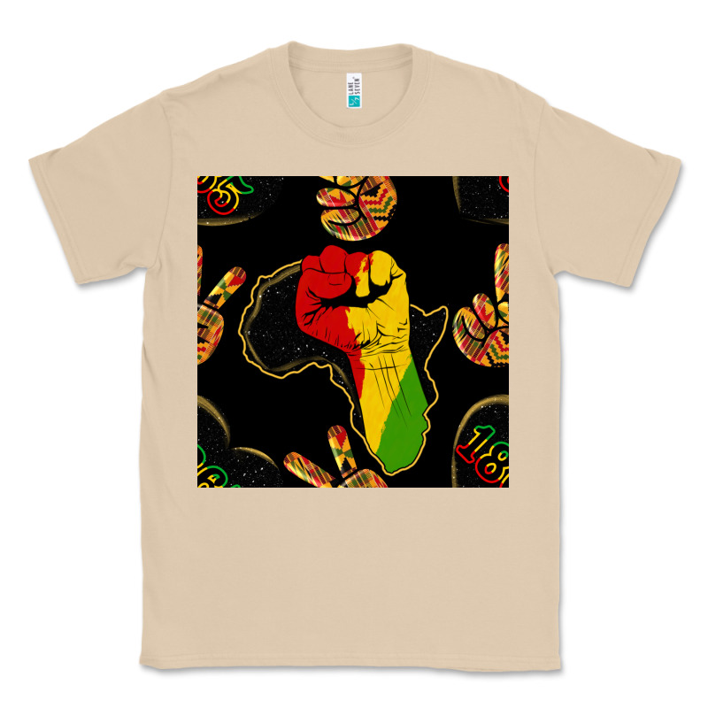 African Freedom Seamless Pattern Classic Tee by BundleAndBundleShop | Teevron