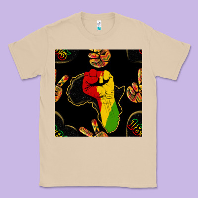 African Freedom Seamless Pattern Classic Tee Designed By Bundleandbundleshop