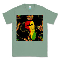 Sage African Freedom Seamless Pattern Classic Tee - BundleAndBundleShop