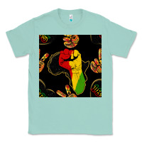 Seafoam African Freedom Seamless Pattern Classic Tee - BundleAndBundleShop