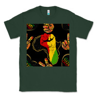 Sports Green African Freedom Seamless Pattern Classic Tee - BundleAndBundleShop