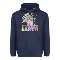 Navy down to earth Heavyweight Hoodie - MaliasSmallBusiness
