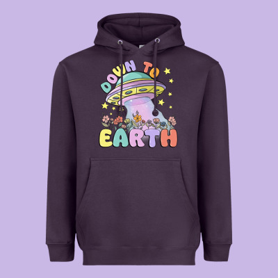 Down To Earth Heavyweight Hoodie Designed By Maliassmallbusiness