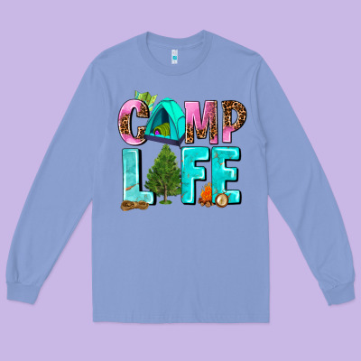 Camp Life Long Sleeve Tee Designed By Adodesignshop