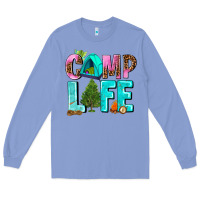 Colony Blue camp life Long Sleeve Tee - AdoDesignShop