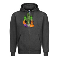 Charcoal Heather horseshoe halloween cactus Zipper Hoodie - AdoDesignShop