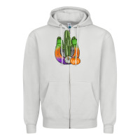 Horseshoe Halloween Cactus Zipper Hoodie | Teevron