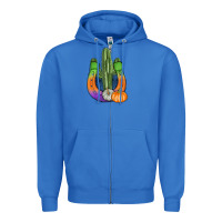 True Royal horseshoe halloween cactus Zipper Hoodie - AdoDesignShop