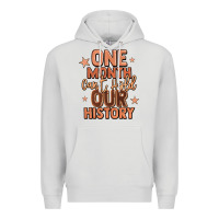 Dove Grey one month can't hold our history Premium Hoodie - LillyAllenDesigns
