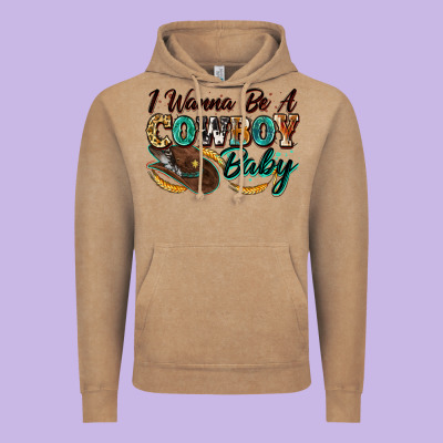 I Wanna Be A Cowboy Baby Vintage Hoodie Designed By Zillion Design Studio