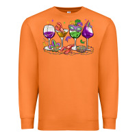 Carrot mardi gras wine glasses Premium Sweatshirt - MaliasSmallBusiness