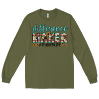 Army Green difference maker Long Sleeve Tee - JahusDesignShop