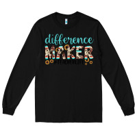 Black difference maker Long Sleeve Tee - JahusDesignShop