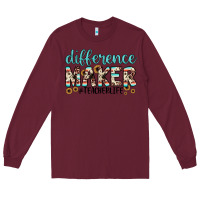 Burgundy difference maker Long Sleeve Tee - JahusDesignShop
