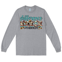 Heather Grey difference maker Long Sleeve Tee - JahusDesignShop